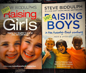 Two parenting guidebooks—Raising Girls and Raising Boys—focusing on nurturing teens with love and understanding.