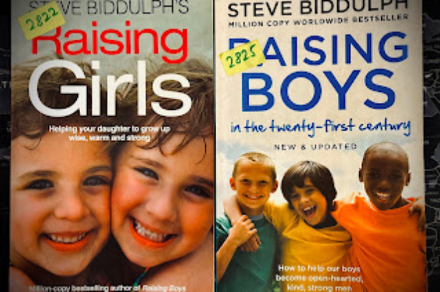 Two parenting guidebooks—Raising Girls and Raising Boys—focusing on nurturing teens with love and understanding.